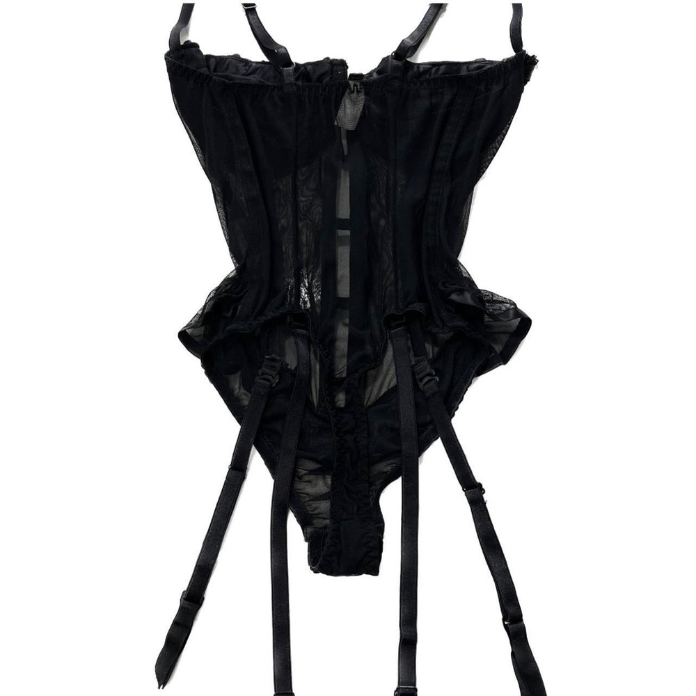 RARE 80S VTG VS ROSE BUSTIER BODYSUIT + GARTER - Picture 8 of 8